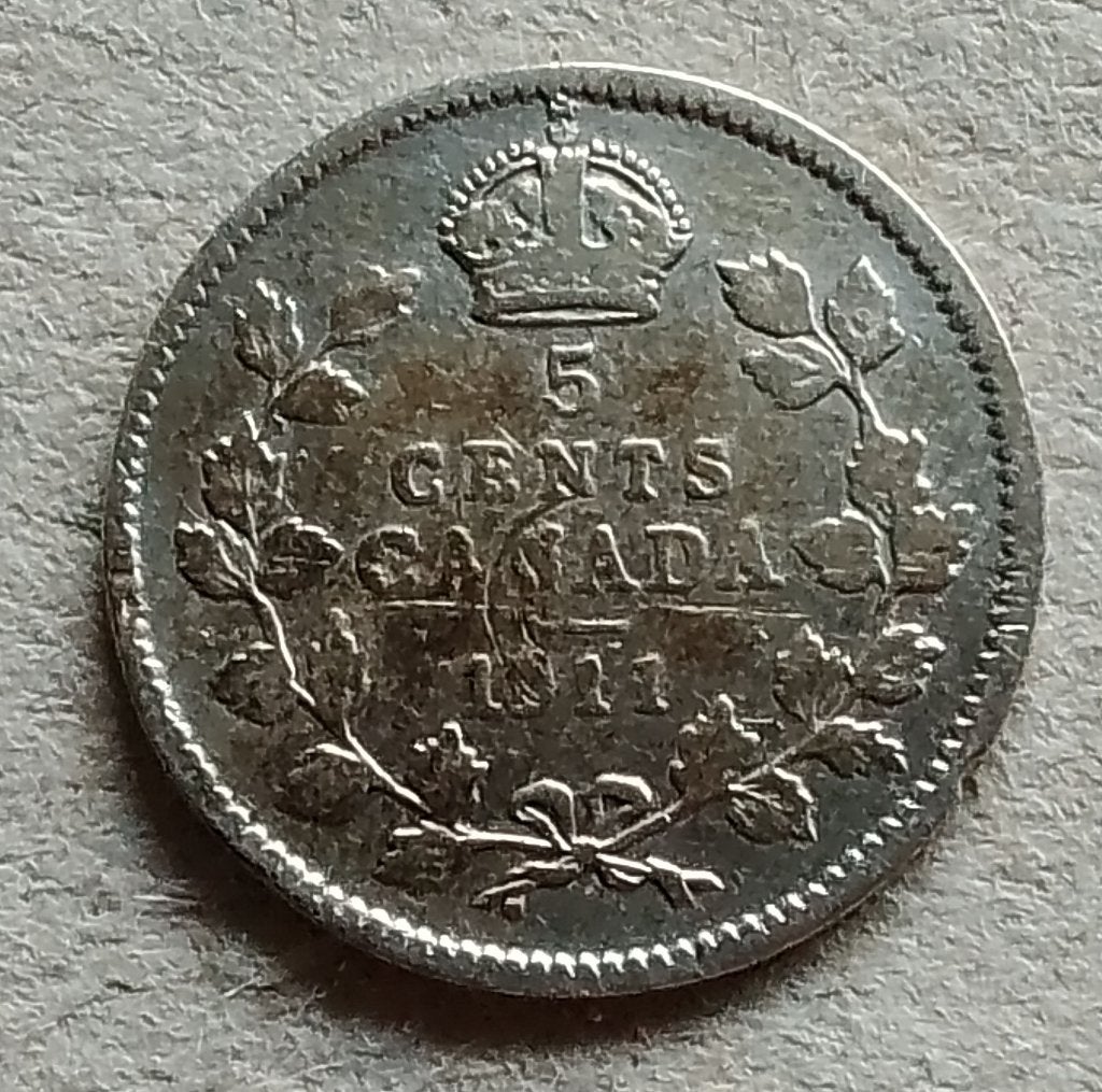 Canada, 5 cents 1911, Ophalen of Verzenden, Noord-Amerika, Losse munt, Zilver