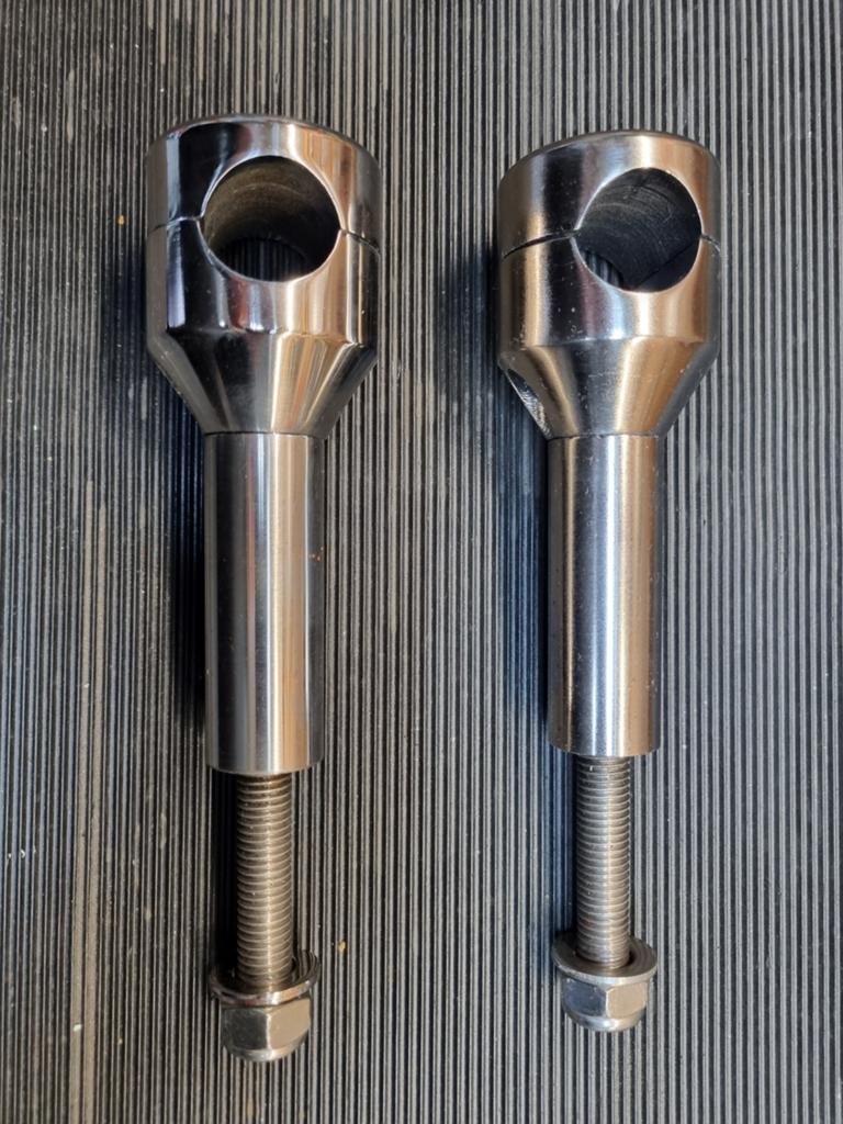 Verchroomde Stuurverhogers Risers voor Motorfiets, Ophalen of Verzenden, Gebruikt