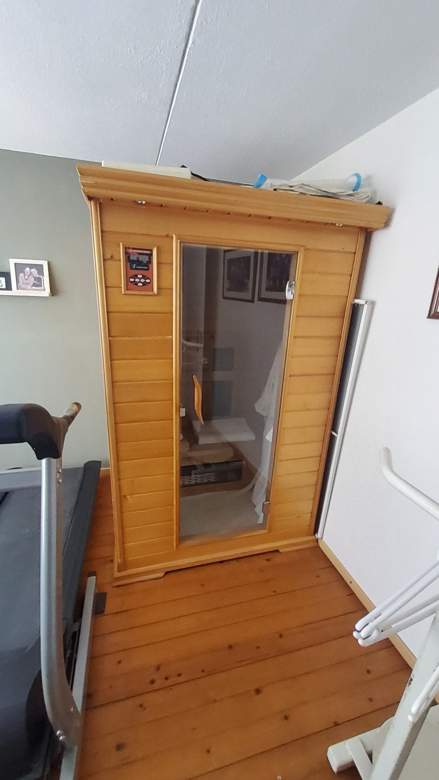 Infrarood sauna cabine met radio en kleurentherapie, Ophalen, Zo goed als nieuw, Infrarood, Complete sauna