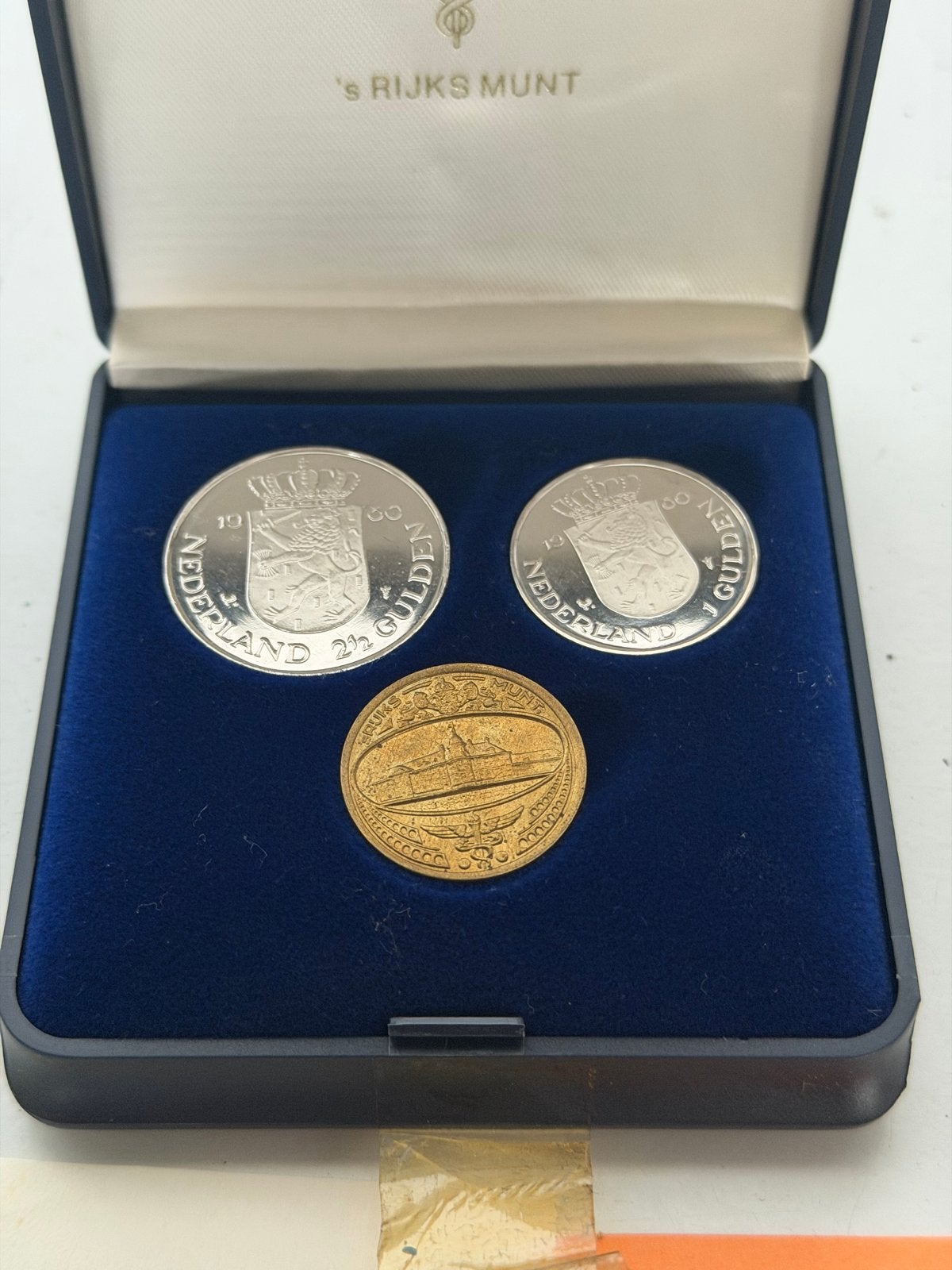 Herdenkingsmuntenset 's Rijks Munt 1980 Juliana/Beatrix, Postzegels en Munten, Ophalen of Verzenden, Koningin Beatrix, 2½ gulden