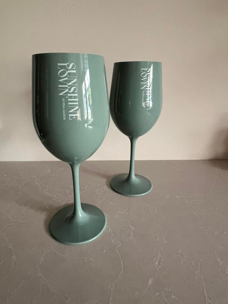 Wijnglazen Riviera Maison, Verzamelen, Glas en Borrelglaasjes, Ophalen, Zo goed als nieuw, Overige typen