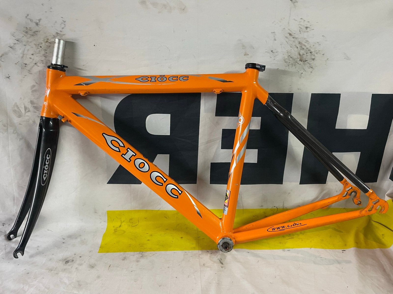 Ciöcc Pryde Carbon racefiets 49ct frame met voorvork, Frame, Gebruikt, Verzenden, Aluminium
