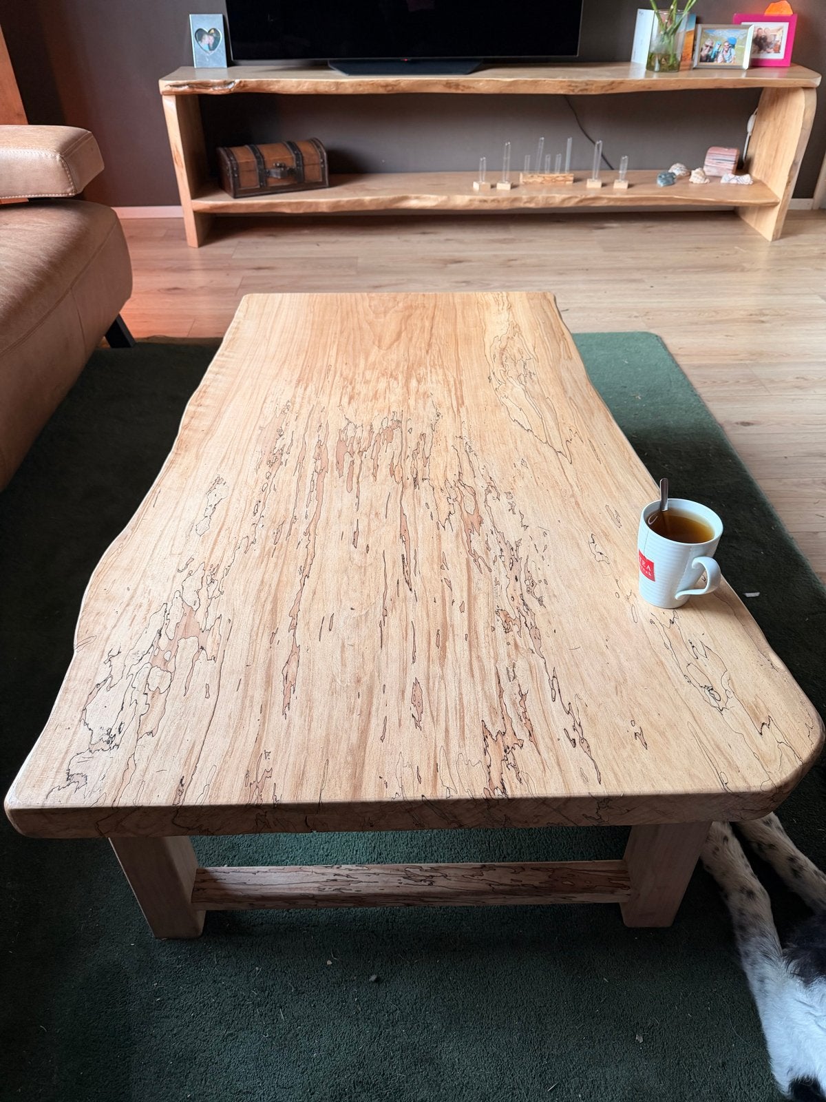 Beuken schaaldelen met “slaap” 240 cm lang, 40-85 cm breed, Doe-het-zelf en Verbouw, Hout en Planken, Ophalen, Gebruikt, 200 tot 250 cm