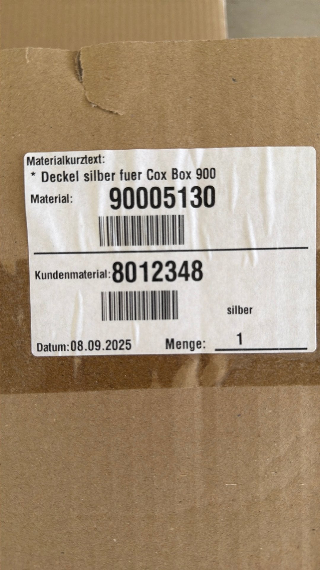 Deksel voor naber cox box afvalsysteem 900, Ophalen, Minder dan 50 cm, Nieuw, Minder dan 100 cm