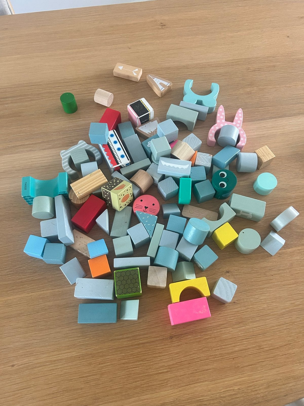 Houten bouwblokken set voor kinderen, Ophalen, Gebruikt, Overige merken