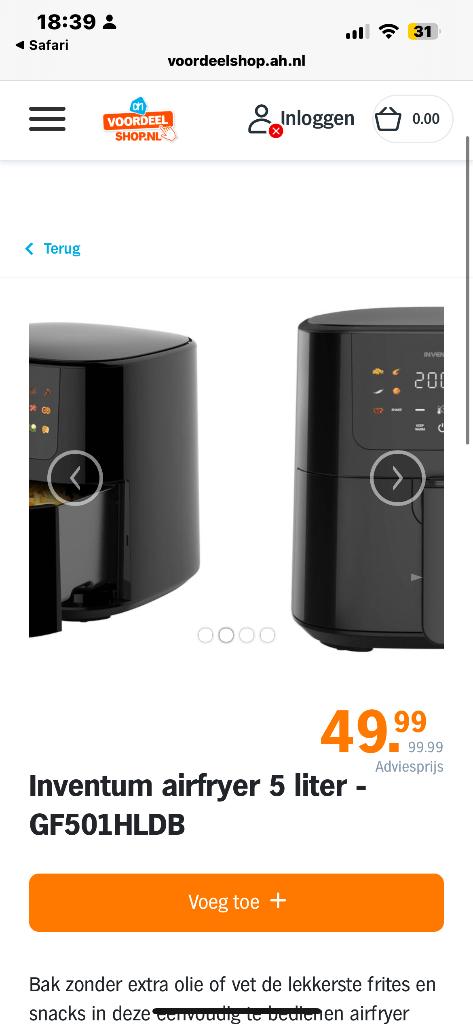 Airfryer, Zwart, Nieuw, Minder dan 100 cm, 50 tot 75 cm