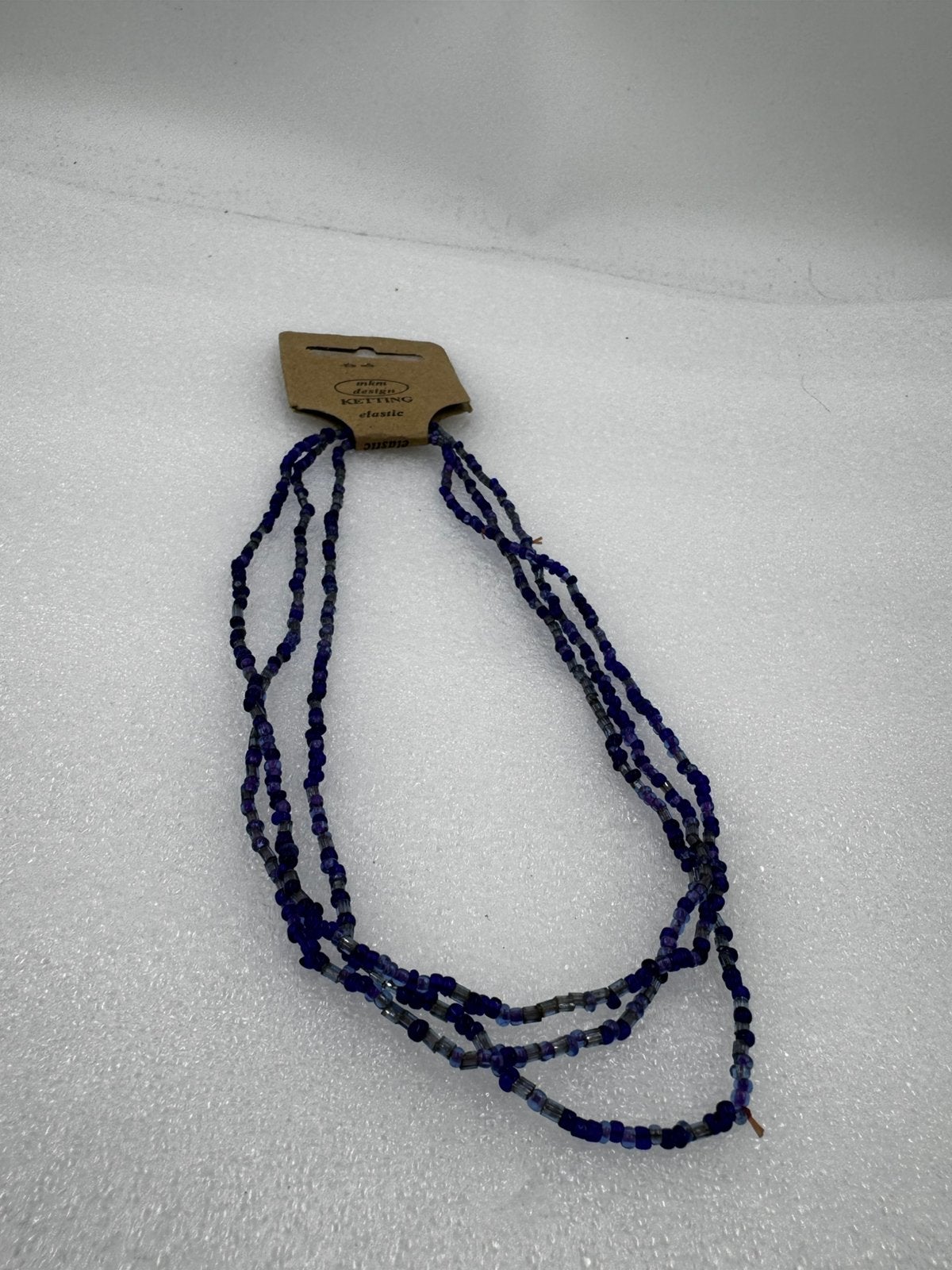 Mooie blauwe kralenketting - mkm design KETTING elastic, Sieraden, Tassen en Uiterlijk, Kettingen, Ophalen of Verzenden, Nieuw