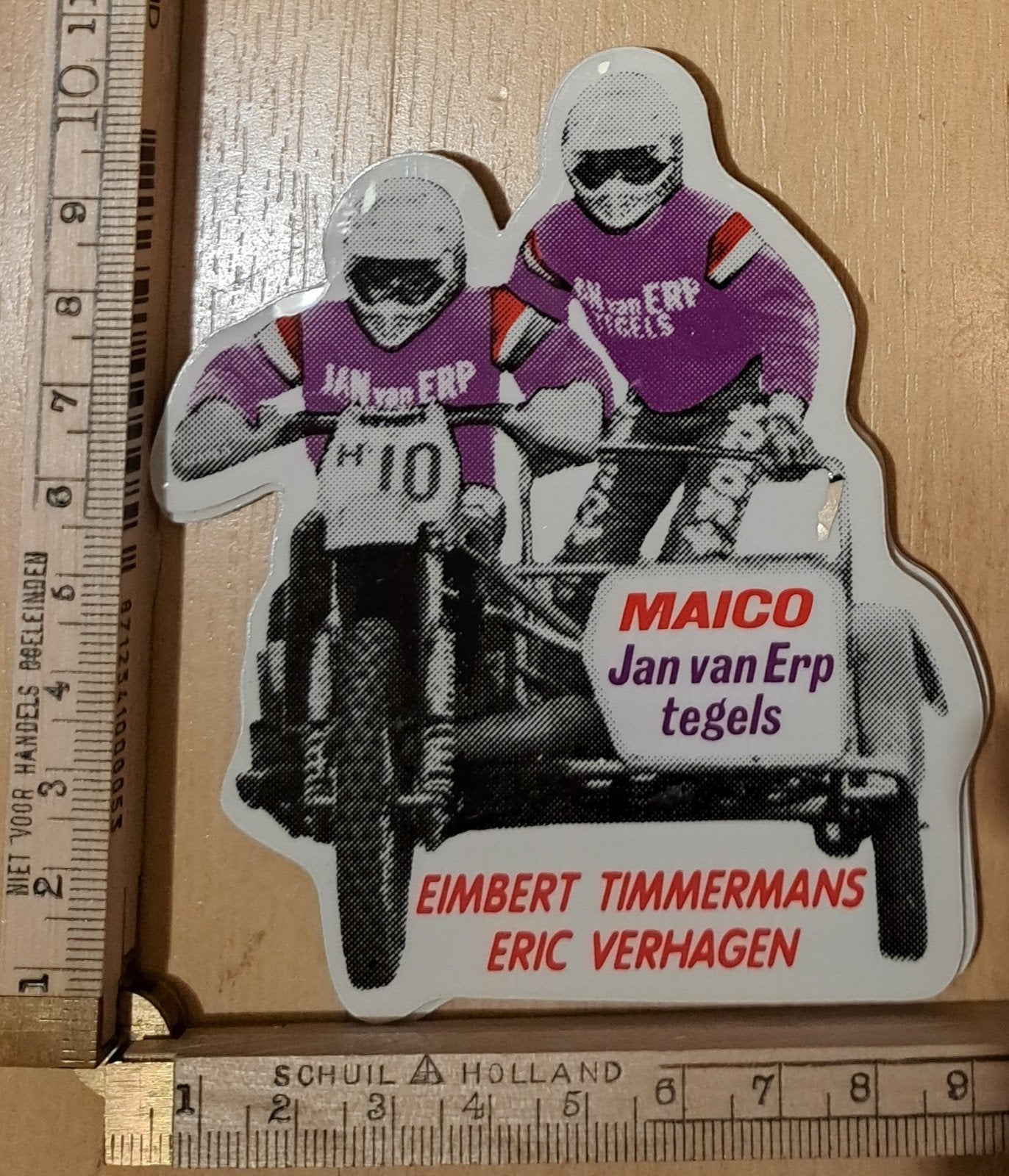 Vintage sticker  zijspannen Motorcross Timmermans Verhagen., Ophalen of Verzenden, Zo goed als nieuw, Auto of Motor
