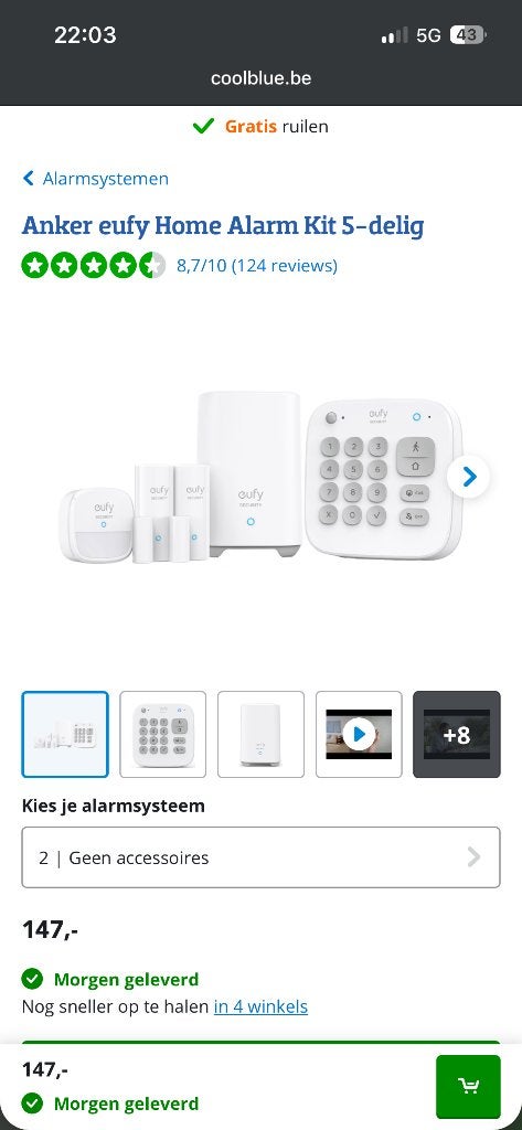 Anker eufy Home Alarm Kit 5-delig - Compleet alarmsysteem, Beweging, Verzenden, Draadloos, Nieuw