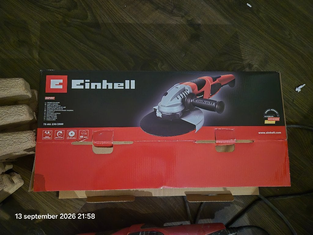 Einhell 230mm haakse slijper, Ophalen, Gebruikt, 1000 watt of meer, Haakse handslijpmachine