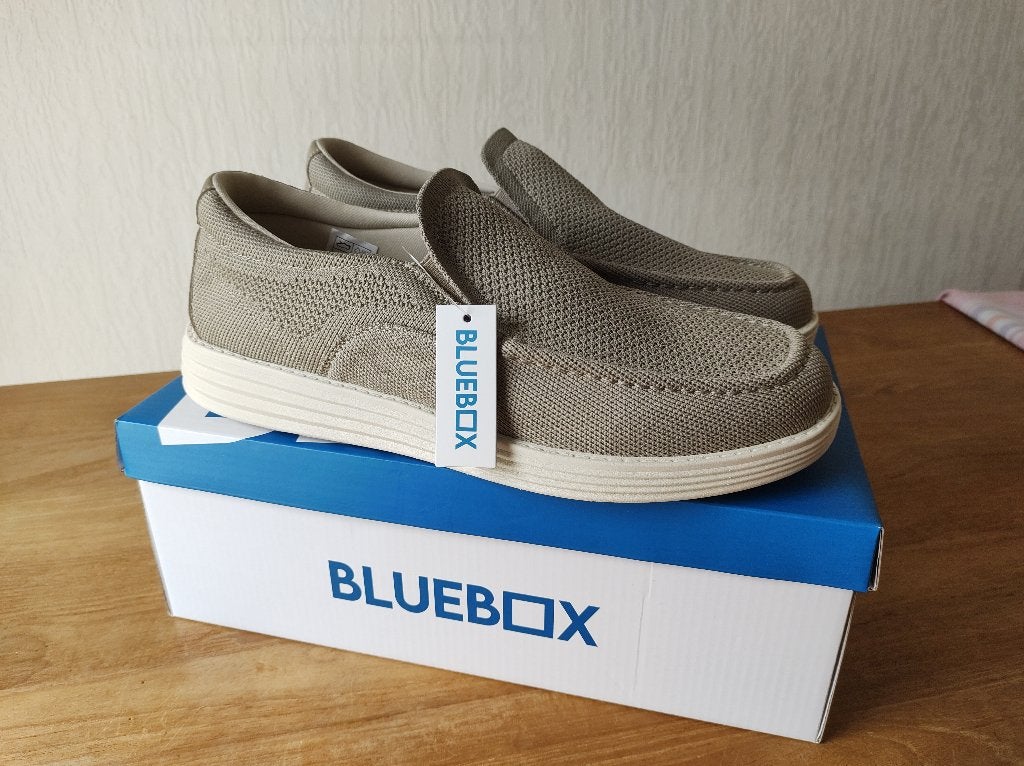Nieuwe Blue Box heren instappers beige bluebox maat 44 m44, Loafers, Overige kleuren, Nieuw, Ophalen of Verzenden