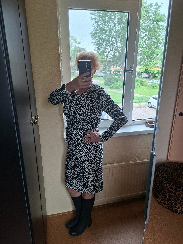 avond/winterjurk van InWear maat L, Kleding | Dames, Jurken, Meerkleurig, Maat 42/44 (L), Ophalen of Verzenden, Zo goed als nieuw