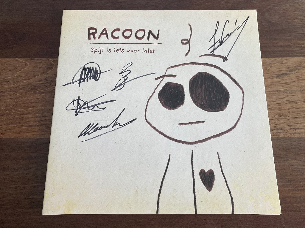 Vinyl LP Racoon Spijt Is Iets Voor Later ARTONE GESIGNEERD, Limited edition, Ophalen of Verzenden, Pop, 12 inch