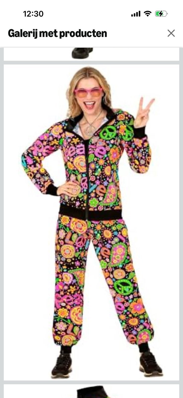 Hippie trainingspak XL, Carnaval, Maat 46/48 (XL) of groter, Nieuw, Ophalen of Verzenden