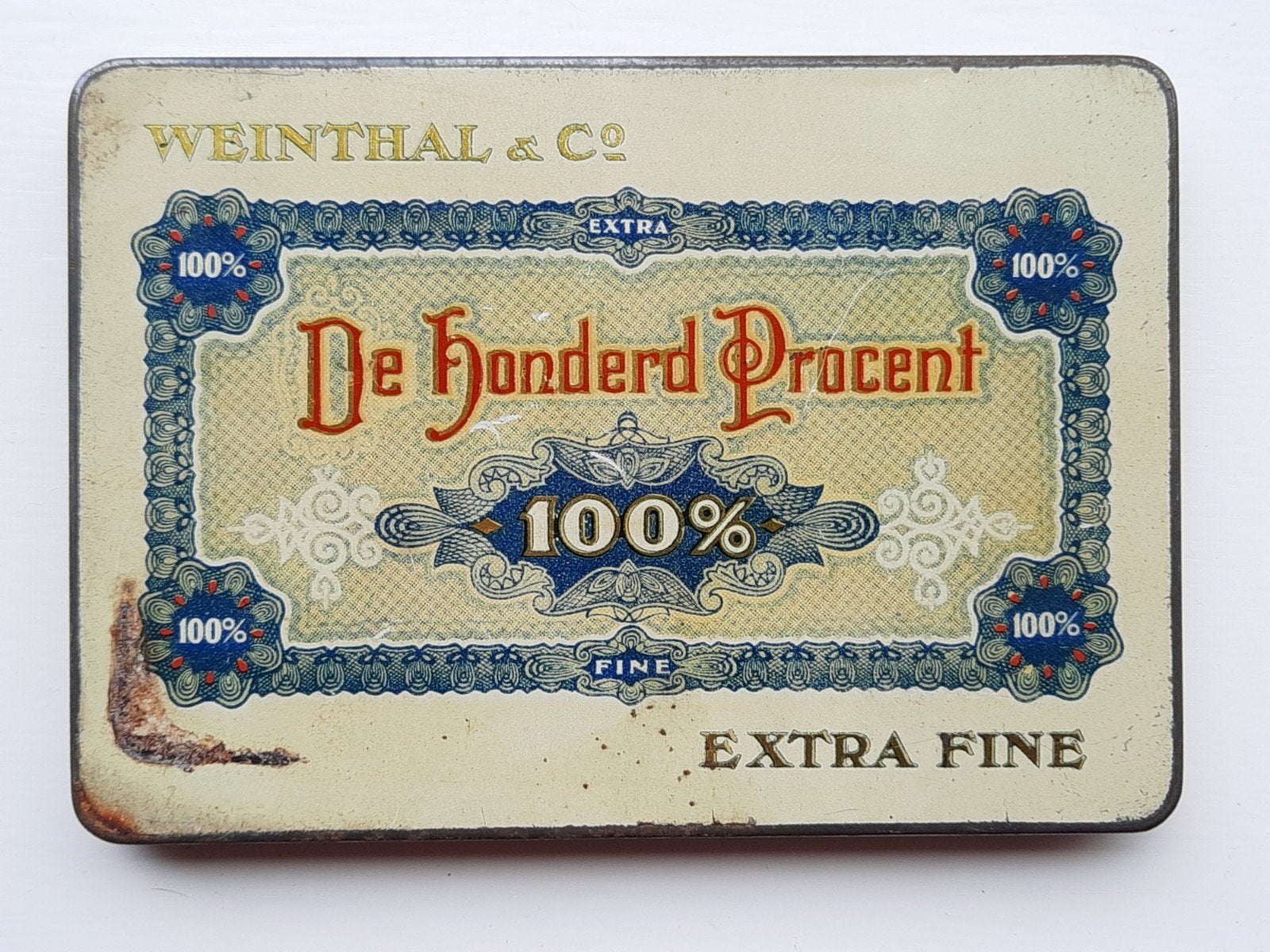 Weinthal & Co De Honderd Procent sigaren blik, Ophalen of Verzenden, Gebruikt, Overige