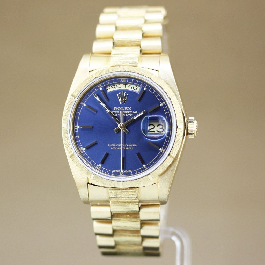 Rolex Day-Date Presiden 18078 Bark Finish 1983, Gebruikt, Rolex, Polshorloge, Ophalen of Verzenden