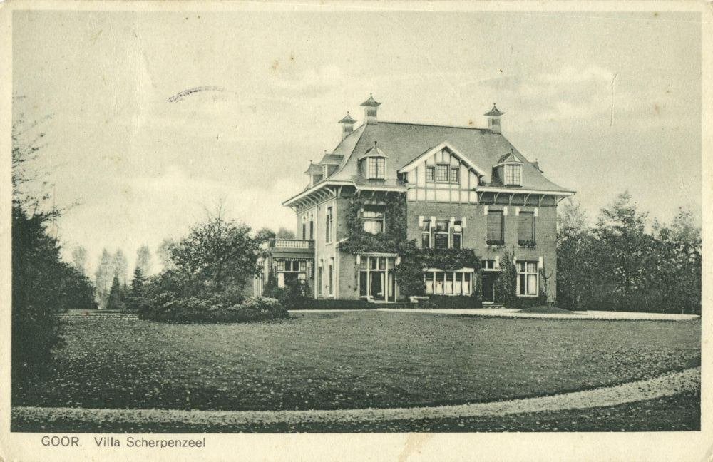 GOOR, Villa Scherpenzeel (1910s) Ansichtkaart, Verzamelen, Ophalen of Verzenden, Voor 1920, Gelopen, Overijssel