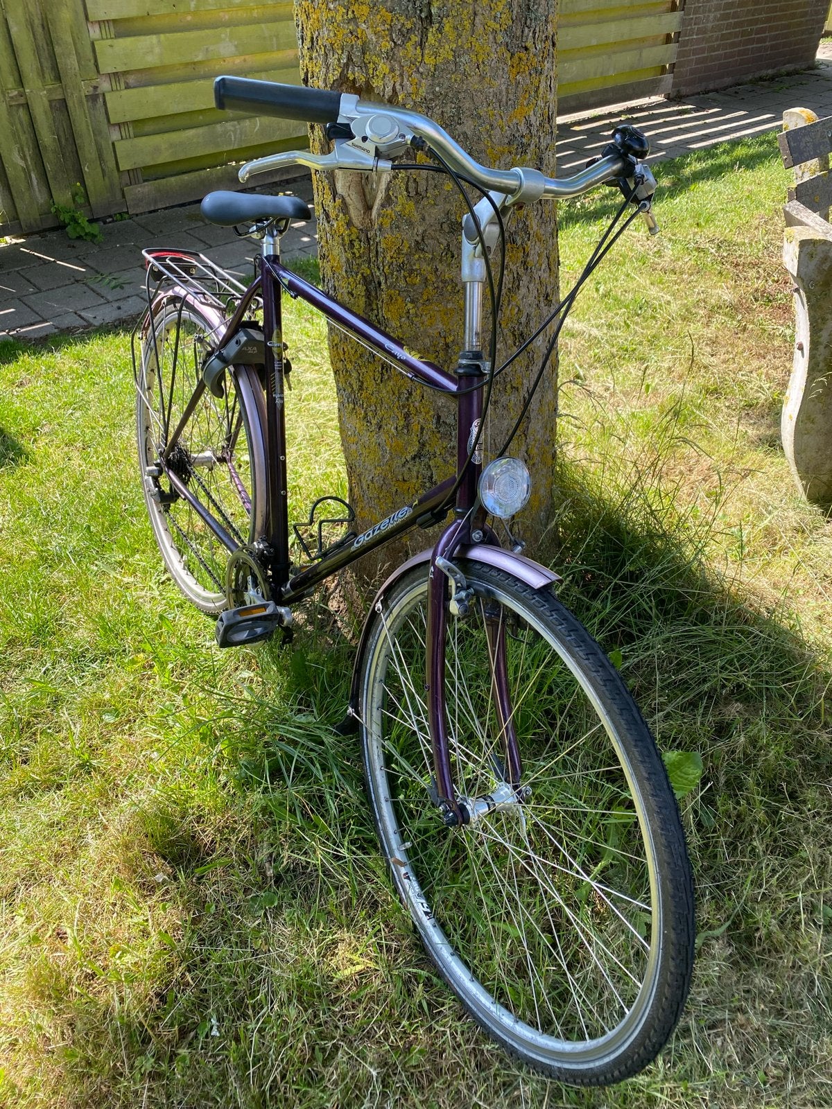 Mooie Gazelle fiets, paars, met versnellingen, Ophalen, Gebruikt, Velgrem, Versnellingen