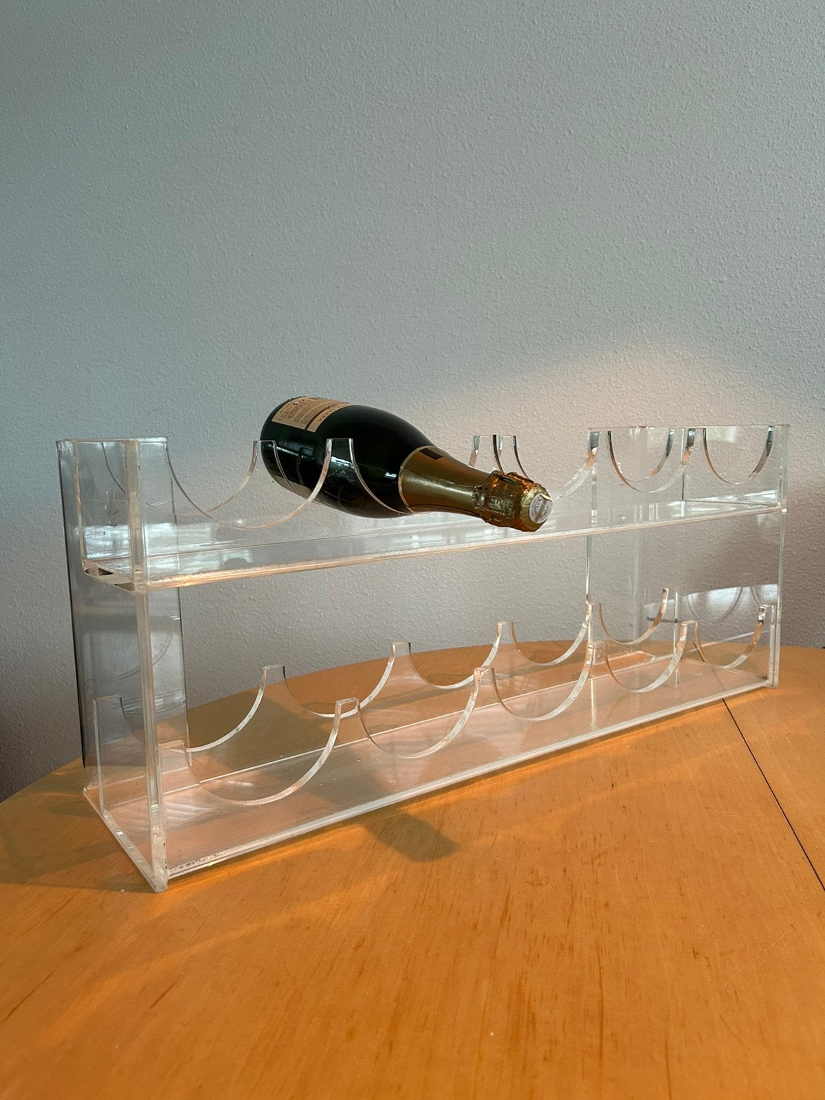 Plexiglas wijnrek 10 flessen, Kunststof, Gebruikt, 5 tot 15 flessen, Ophalen of Verzenden