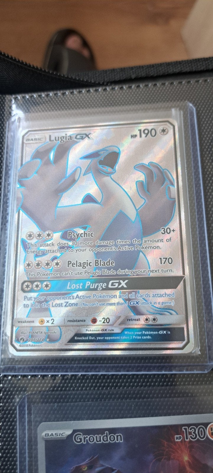 Lugia GX Pokémon Kaart - Zo goed als nieuw, Ophalen of Verzenden, Zo goed als nieuw, Losse kaart, Foil