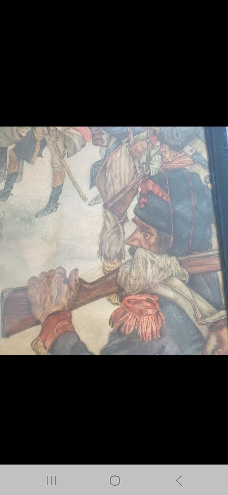 Historische Schoolplaat: Franse Troepen over de Lek, Antiek en Kunst, Antiek | Schoolplaten, Ophalen of Verzenden