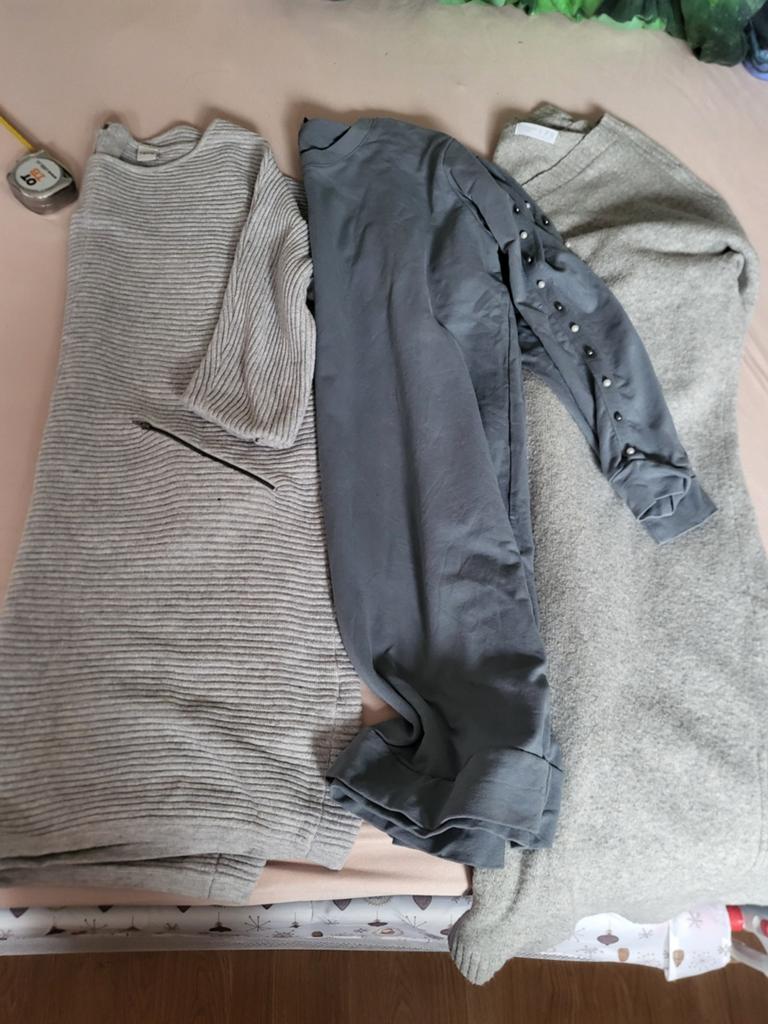 3 grijze jurken, Kleding | Dames, Jurken, Maat 46/48 (XL) of groter, Ophalen of Verzenden, Knielengte, Grijs