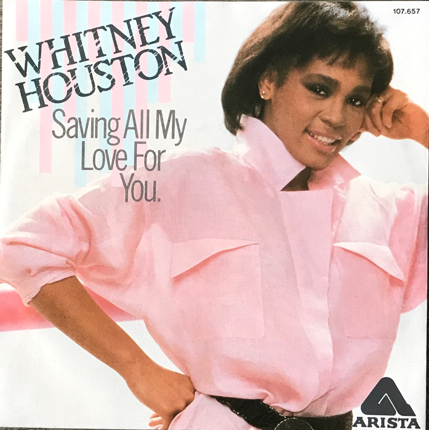 Whitney Houston - Saving all my love for you (NL12/UK1/US1), Verzenden, Zo goed als nieuw, 7 inch