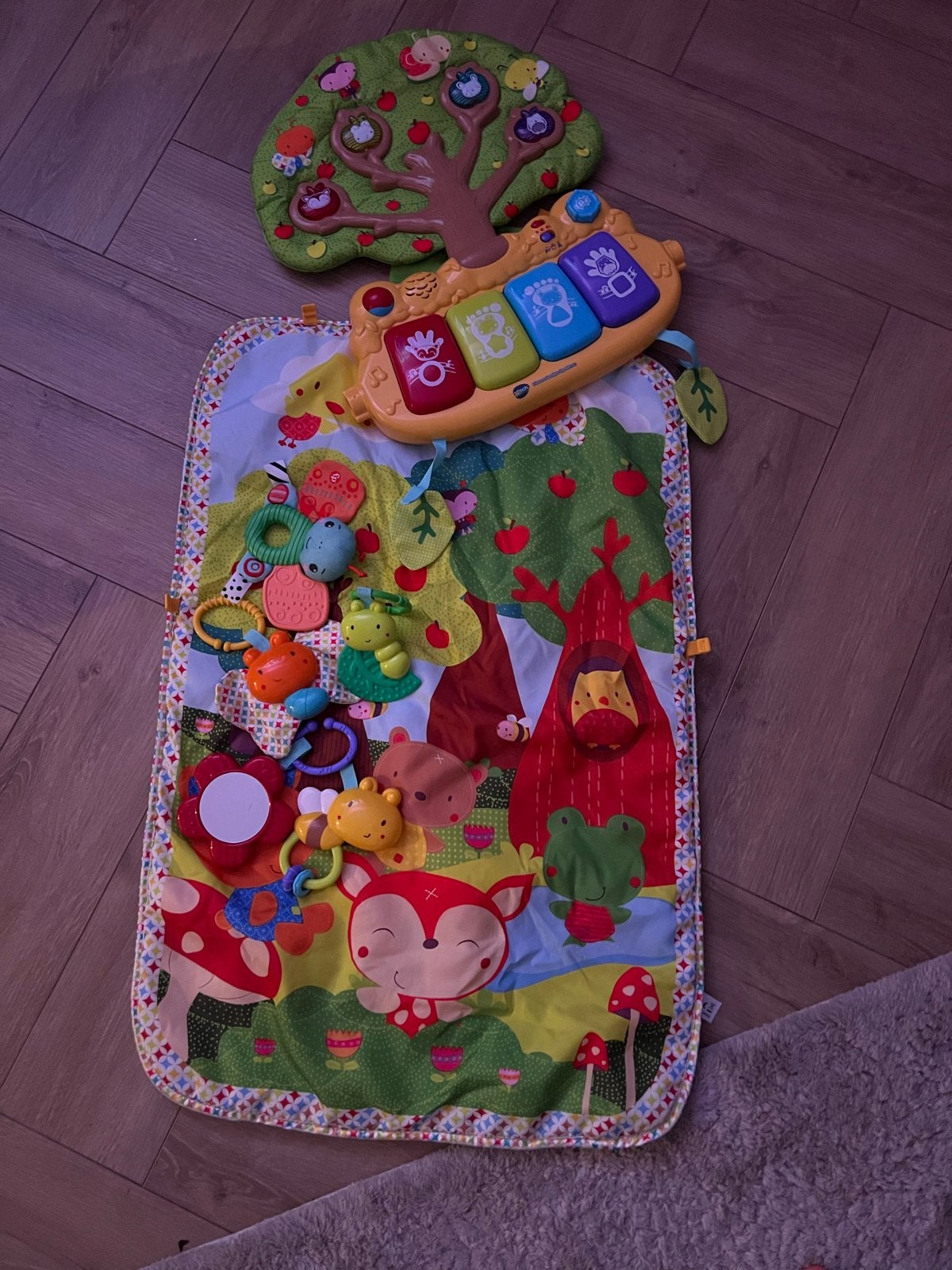 VTech Baby dierenvriendjes speelmat met geluid en licht, Ophalen, Gebruikt, Speelkleed, Met licht