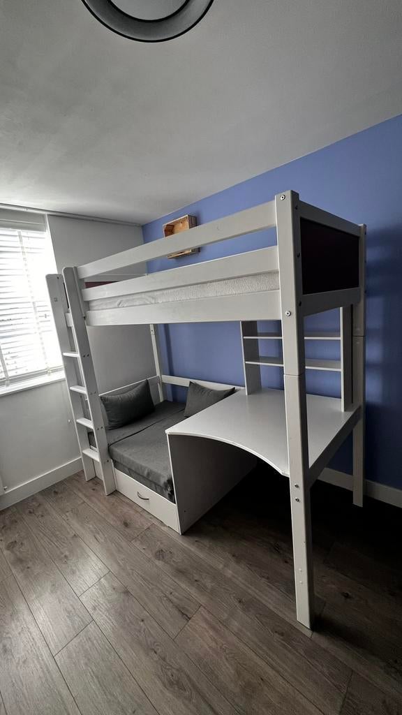Hoogslaper met chillhoek, logeerbed en bureau met opberg, Kinderen en Baby's, Kinderkamer | Stapelbedden en Hoogslapers, Ophalen