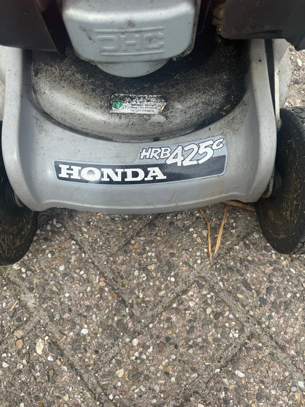 Honda HRB 425C Benzine Grasmaaier - Gebruikt, Tuin en Terras, Grasmaaiers, Cirkelmaaier, Gebruikt, Ophalen of Verzenden, Benzine-grasmaaier