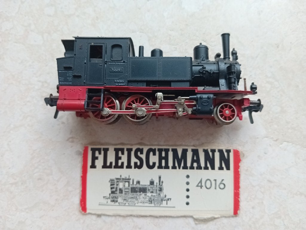 H0#555 Fleischmann 4016 Stoomlocomotief BR 70., Hobby en Vrije tijd, Gebruikt, Fleischmann, Ophalen of Verzenden, Gelijkstroom