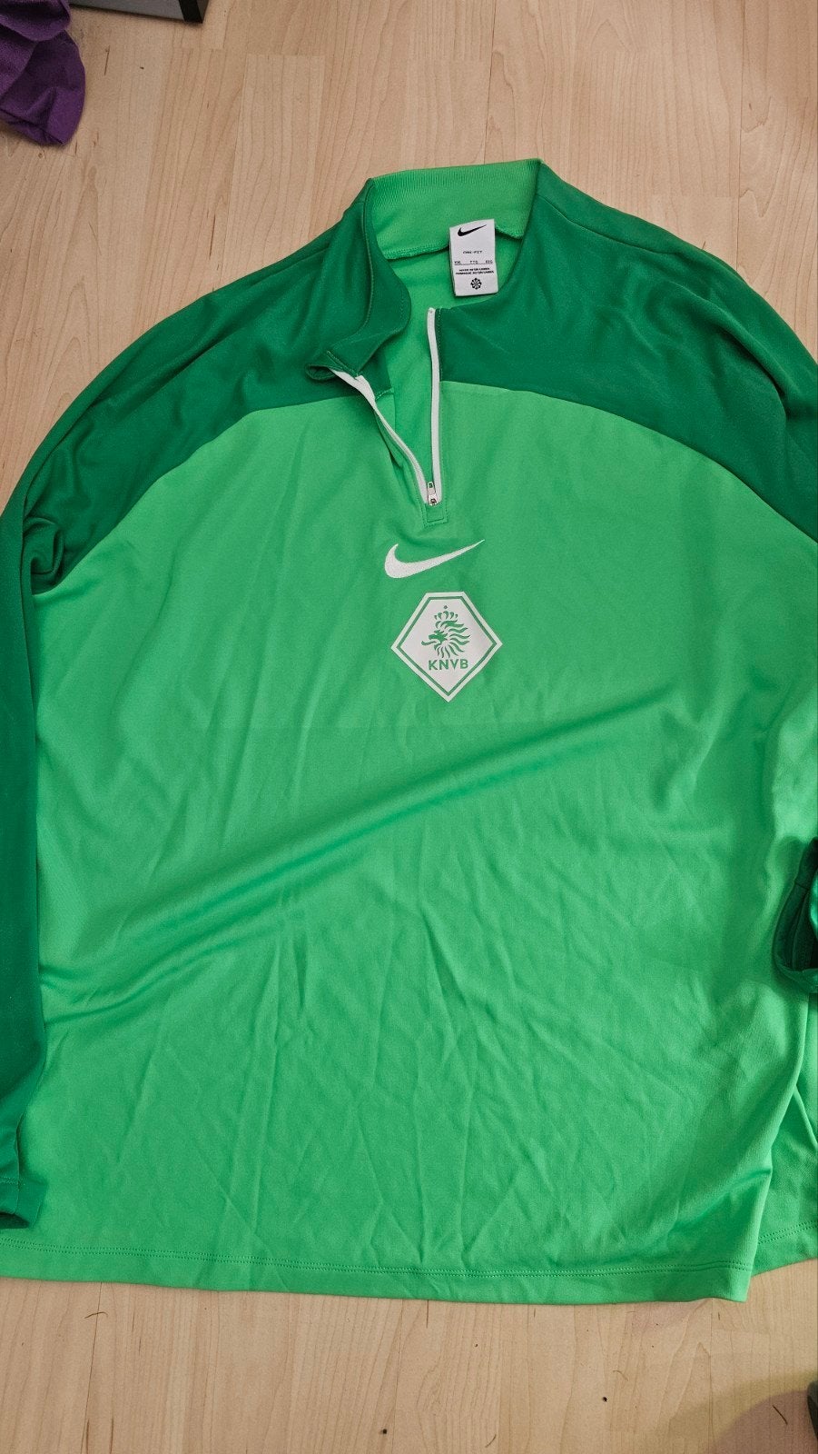 Inloop half-zip KNVB shirt - amper gedragen, maat XXL, Nike, Overige maten, Ophalen of Verzenden, Zo goed als nieuw
