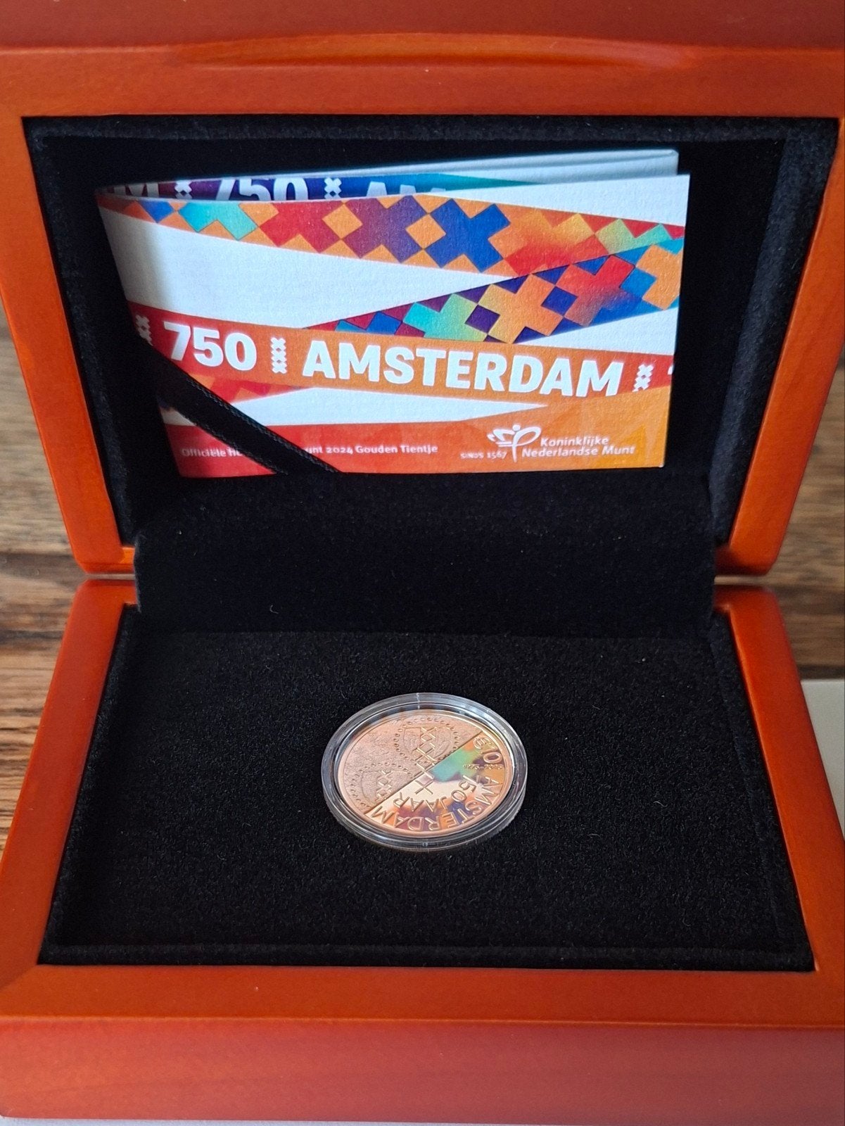 Gouden Tientje 750 jaar Amsterdam, Postzegels en Munten, Munten | Nederland, Ophalen of Verzenden, 10 gulden, Losse munt, Goud