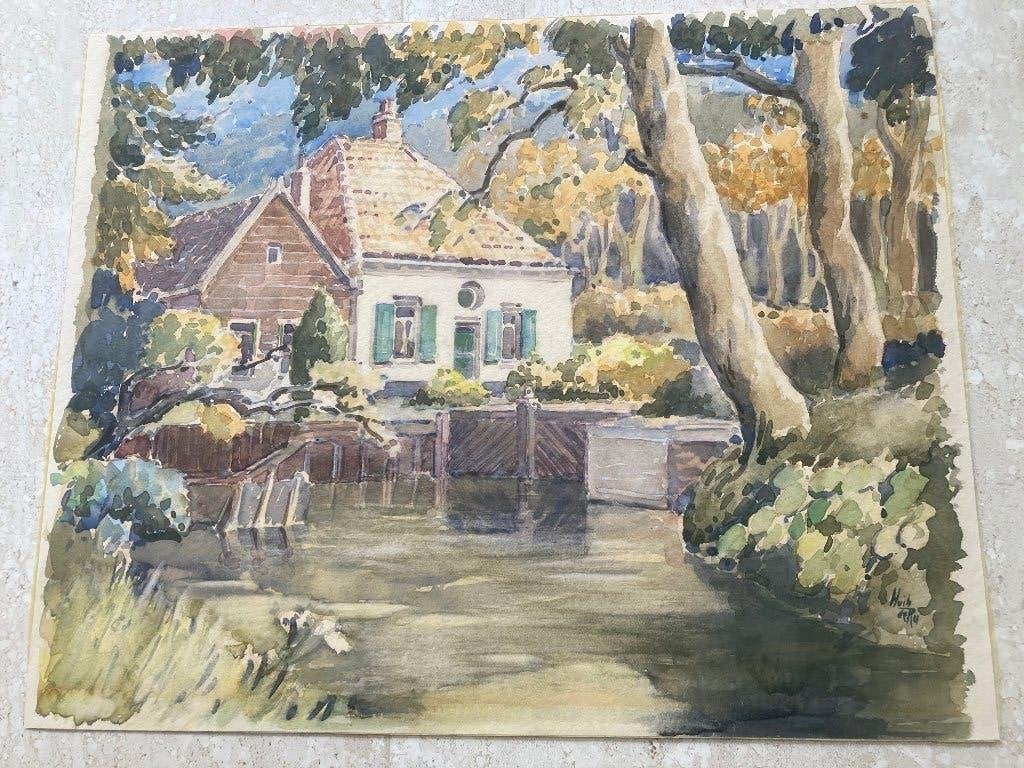 Schilderij, Antiek en Kunst, Kunst | Schilderijen | Klassiek, Origineel werk, Realistisch, Ophalen of Verzenden, Landschap