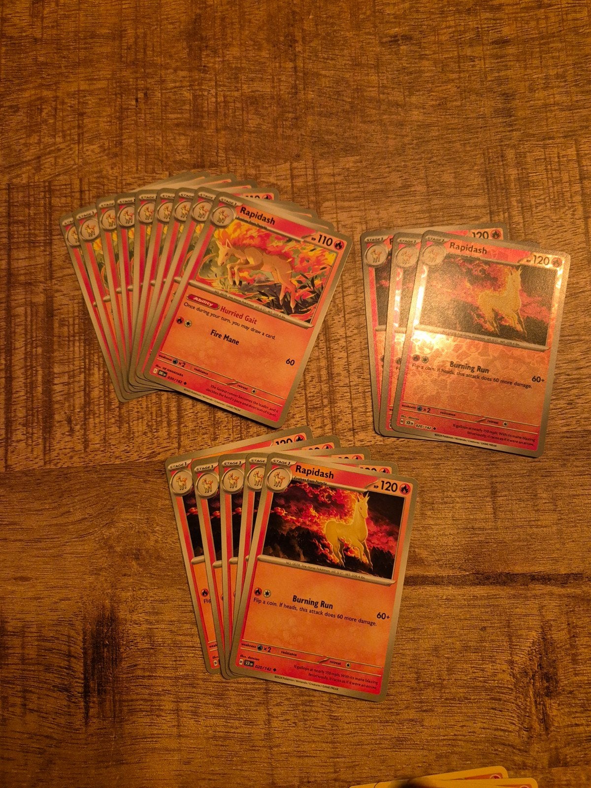 Pokémon Rapidash Kaarten - Diverse Versies, Ophalen of Verzenden, Zo goed als nieuw, Meerdere kaarten, Foil