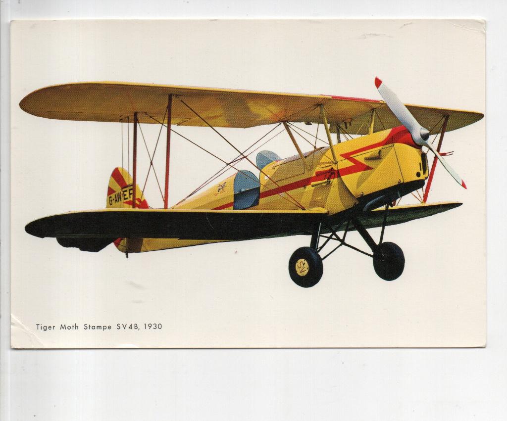TIGER MOTH STAMPE SV4B, 1930., Ophalen of Verzenden, 1920 tot 1940, Ongelopen, Overige thema's