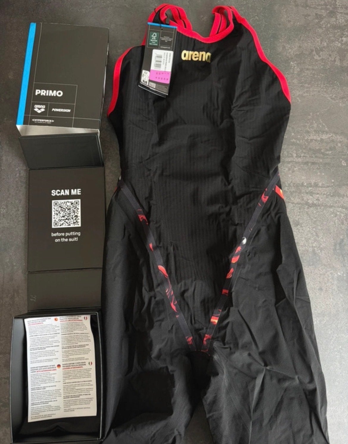 Arena Powerskin Carbon Primo D34 F36 Closeback, Kleding | Dames, Ophalen of Verzenden, Nieuw, Zwart, Badpak