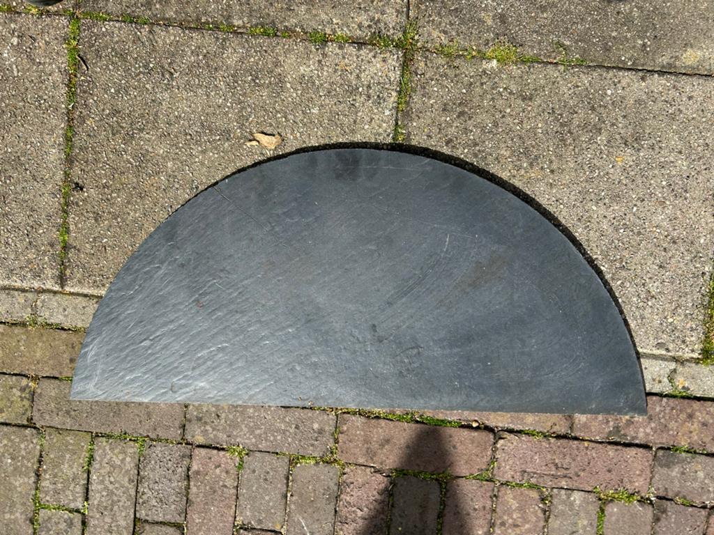 Leisteen plaat 15 mm, Ophalen, 60 cm of meer, Hardsteen, Zo goed als nieuw