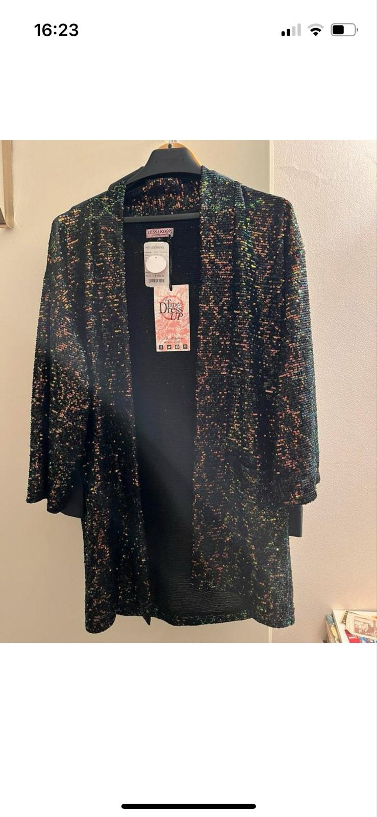 Tessa Koops Jasje / Kimono met Pailletten, Kleding | Dames, Ophalen of Verzenden, Nieuw, Maat 38/40 (M), Meerkleurig