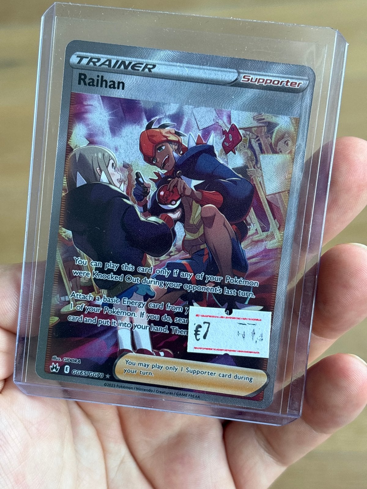 Pokemon kaart Raihan GG65 Trainer Supporter, Ophalen of Verzenden, Zo goed als nieuw, Losse kaart