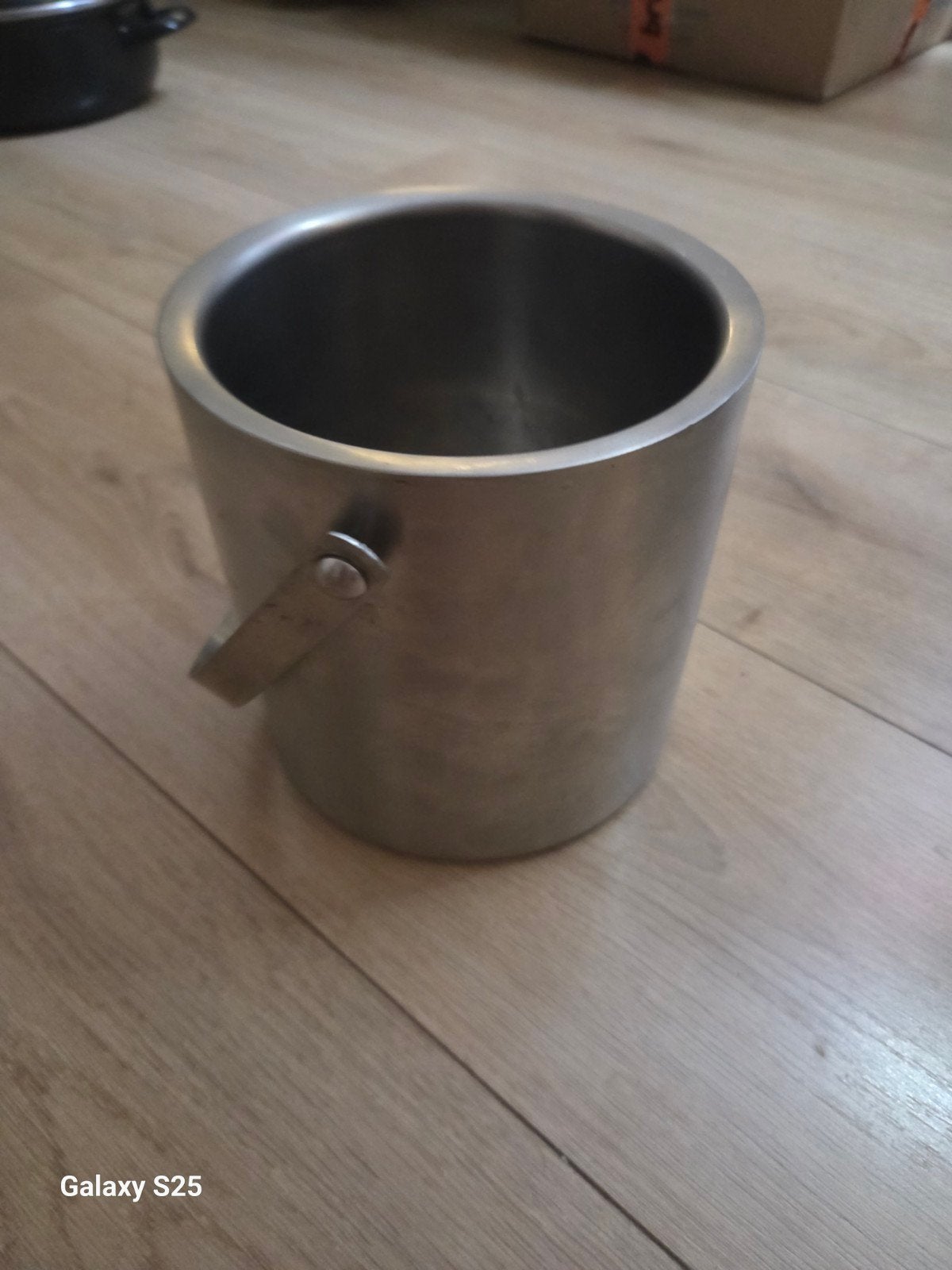 Metalen flessenkoeler / ijsemmer, Flessenkoeler, Gebruikt, Zilver, Ophalen of Verzenden