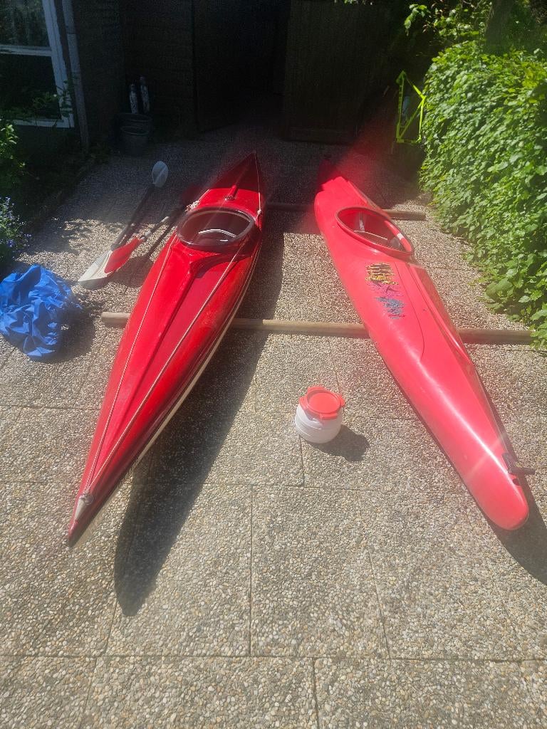 kano 2 stuks, Watersport en Boten, Ophalen, Gebruikt, Eén persoon, Met peddels