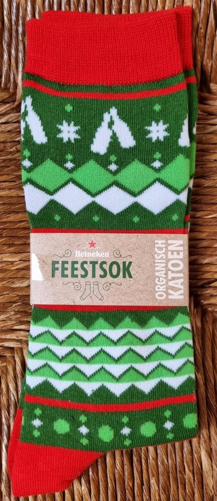 Heineken feestsok - kerstsok - collectors item 2018 - NIEUW, Verzamelen, Biermerken, Ophalen of Verzenden, Nieuw, Kleding, Heineken