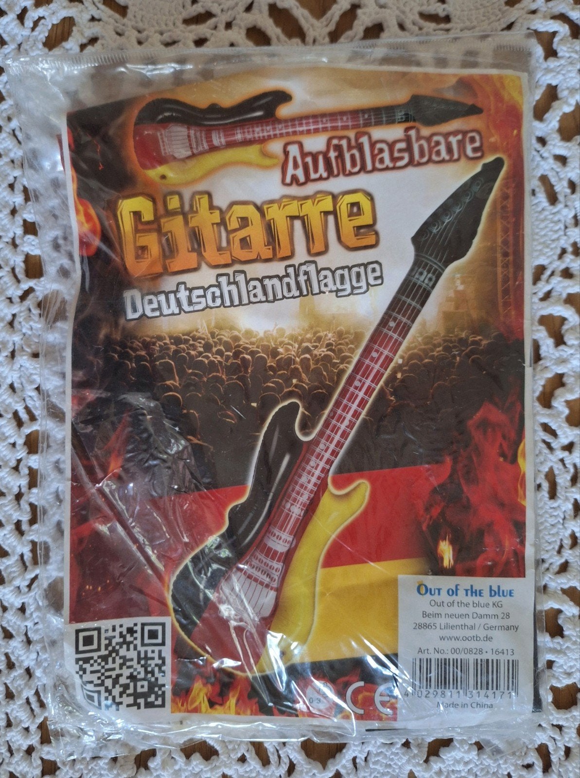 Opblaasbare gitaar - geel / rood / zwart, Ophalen of Verzenden, Overige typen