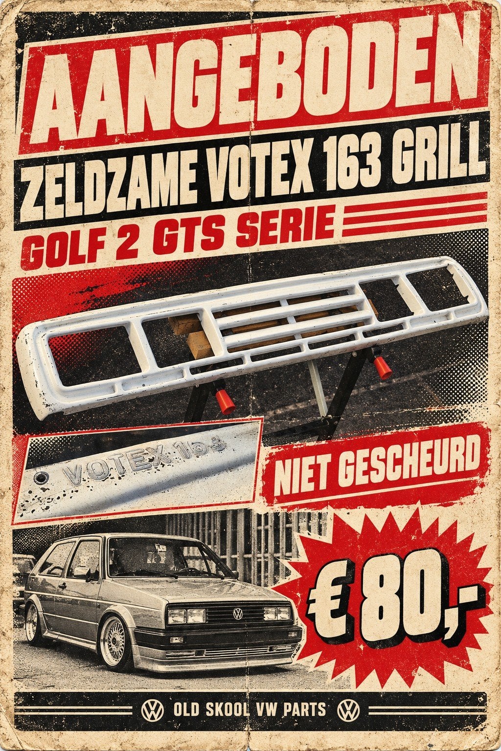 Golf 2 GTS Votex grill, geen scheuren., Ophalen of Verzenden, Gebruikt
