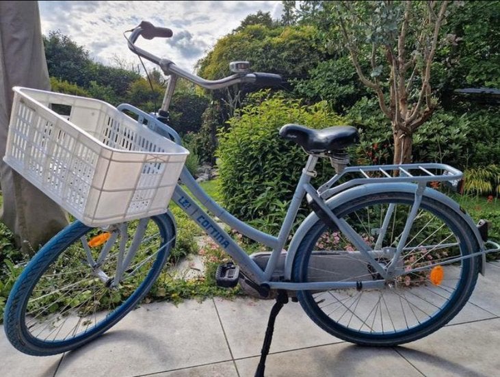 Lichtblauwe Cortina U4 transportfiets 26 inch, Ophalen, Terugtraprem, 47 tot 50 cm, Versnellingen
