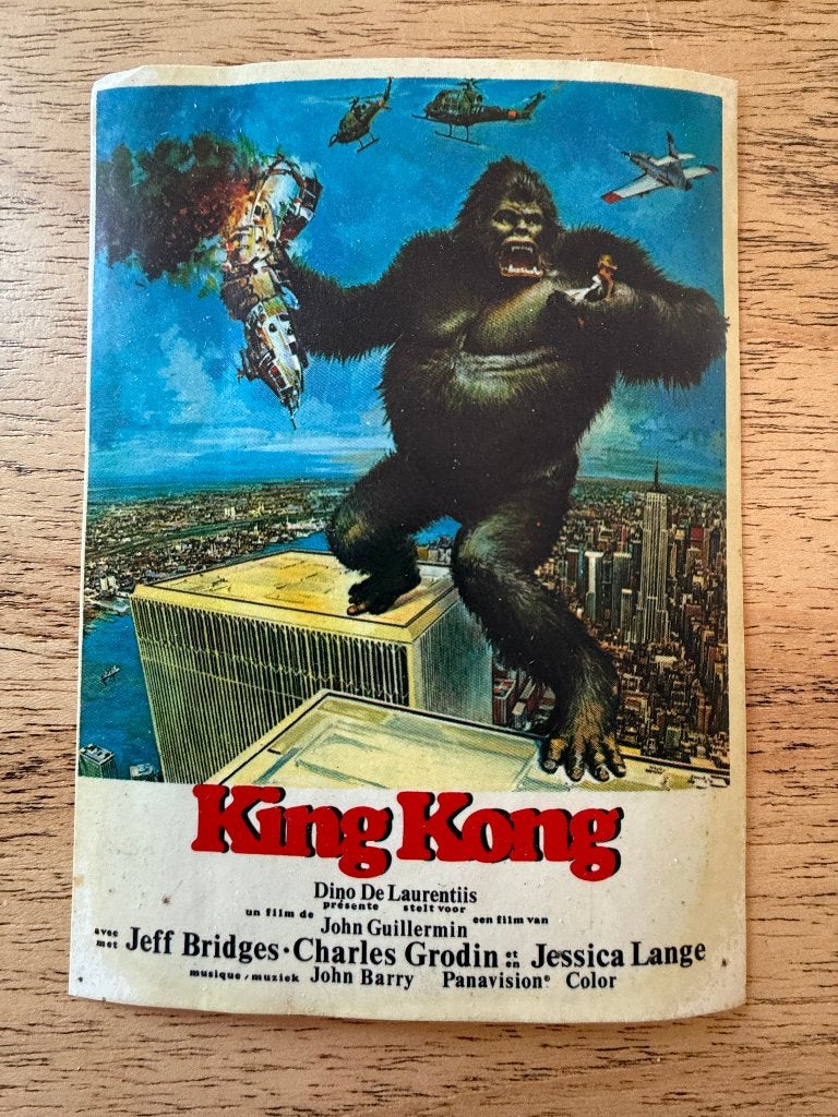 Origineel bioscoopticket King Kong (1976), Ophalen of Verzenden, Gebruikt, A4 of kleiner, Film en Tv