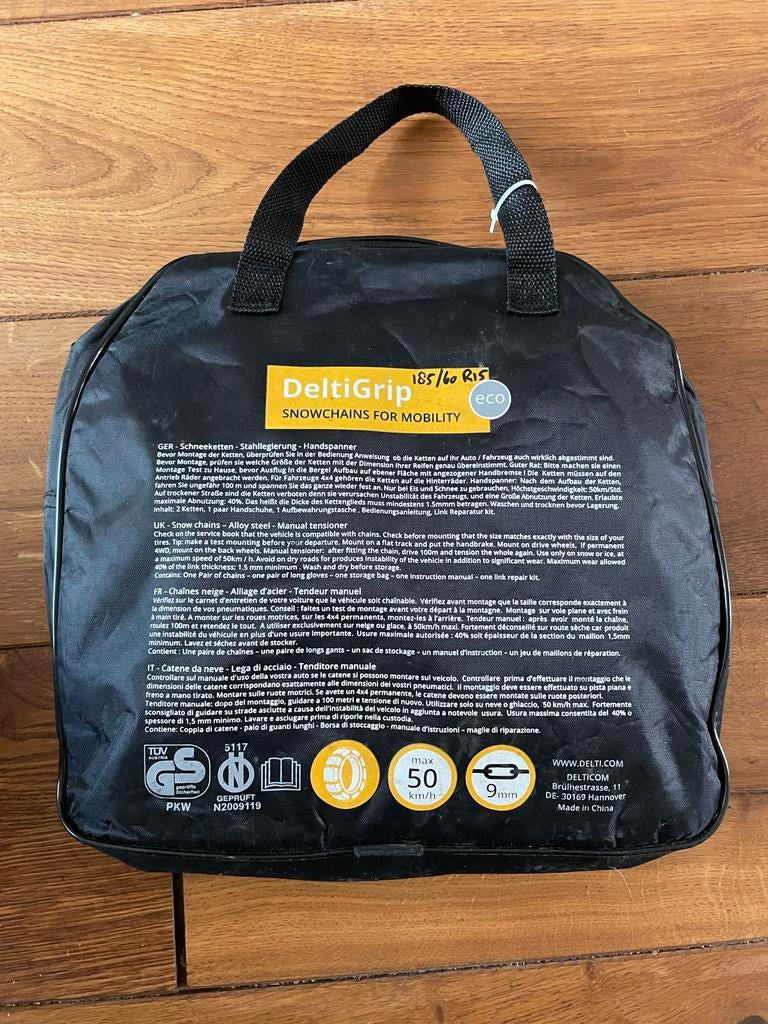 DeltiGrip Sneeuwkettingen 185/60 R15, Ophalen, Gebruikt