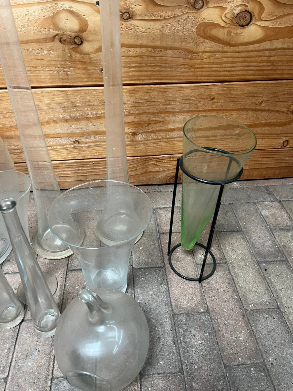 Vazen, Ophalen, Gebruikt, Transparant, Glas