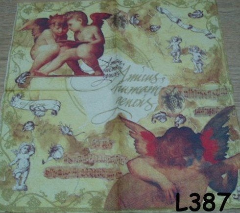 OPRUIMING servetten decoupage - engelen L387 – 5x, Verzenden, Nieuw
